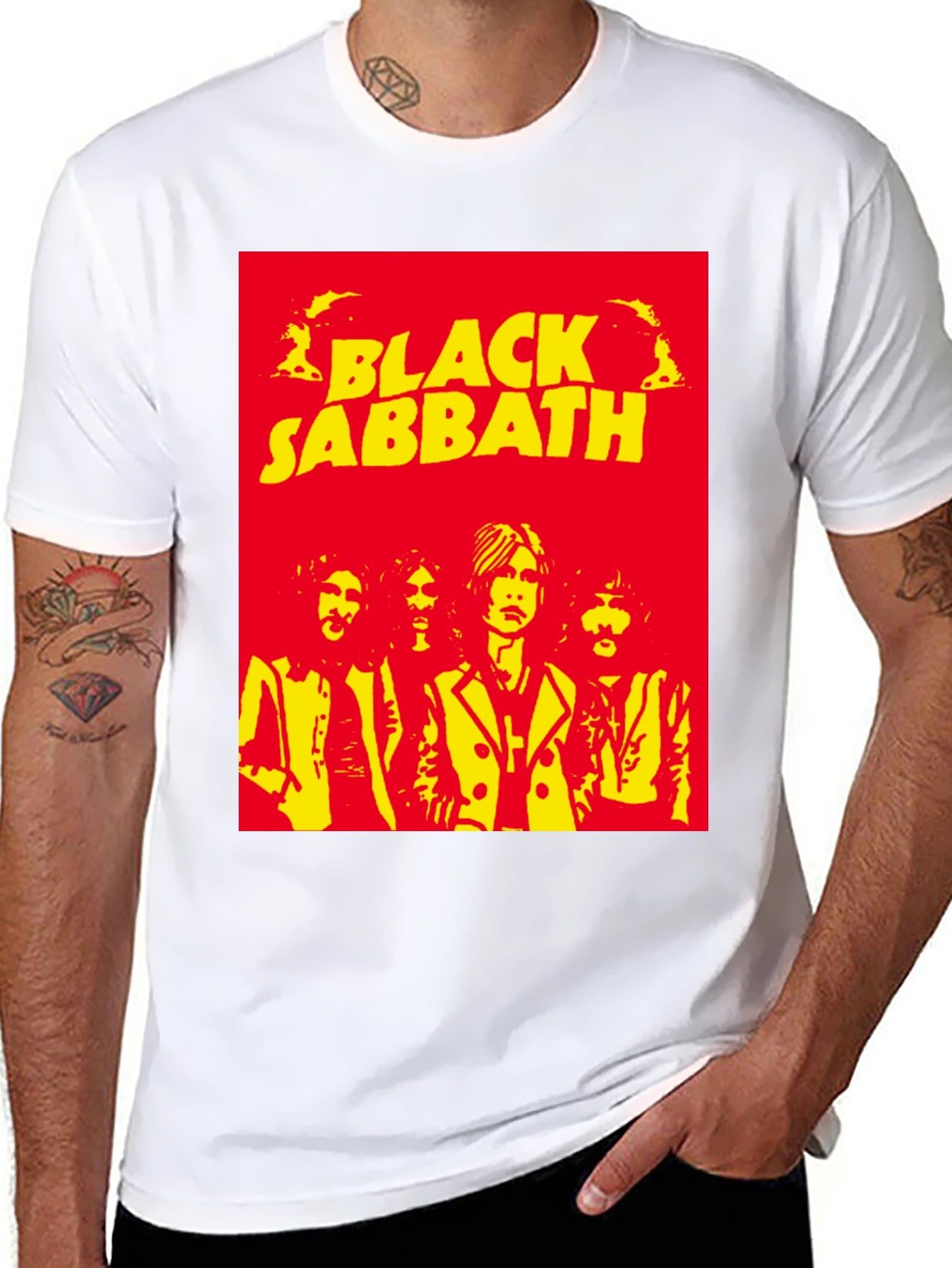 Camiseta Black Sabbath Retro para Hombre