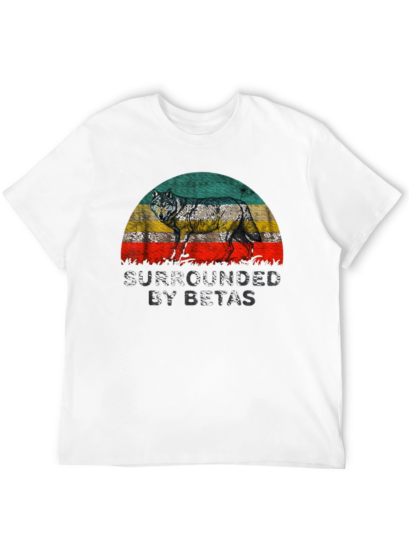 Camiseta Hombre Lobo Rodeado de Betas
