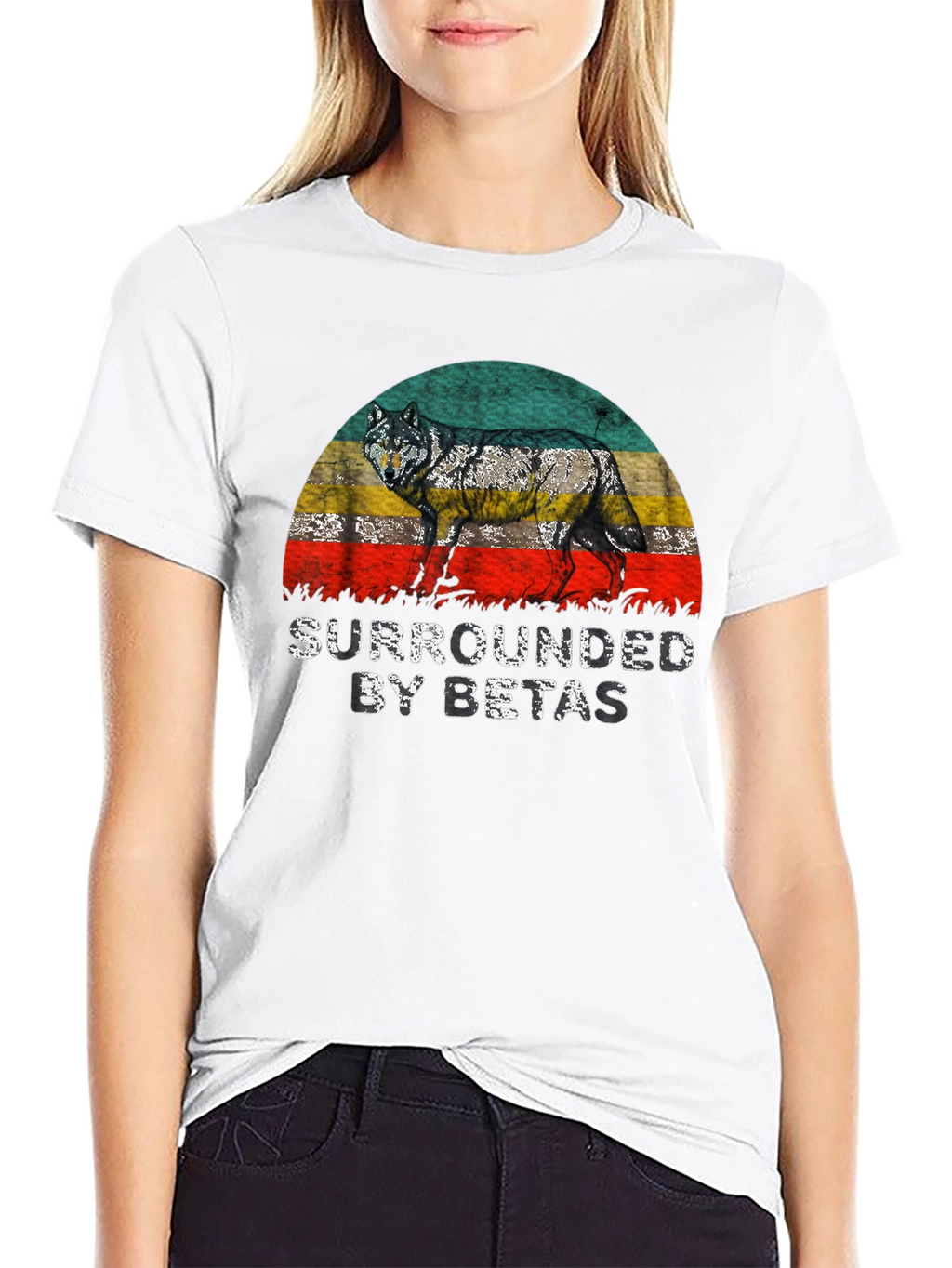 Camiseta Hombre Lobo Rodeado de Betas