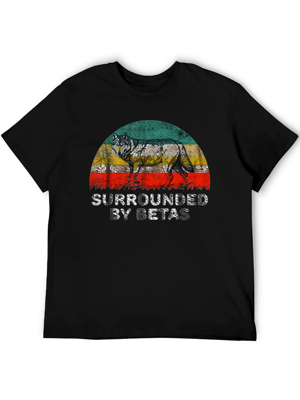 Camiseta Hombre Lobo Rodeado de Betas