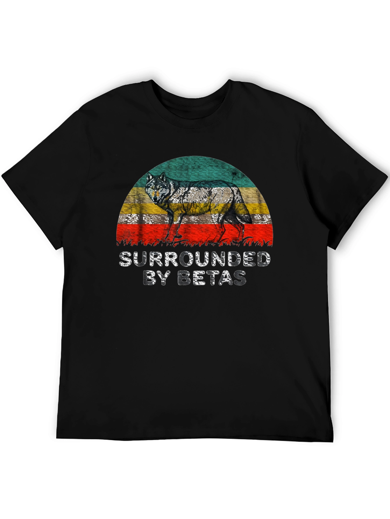 Camiseta Hombre Lobo Rodeado de Betas
