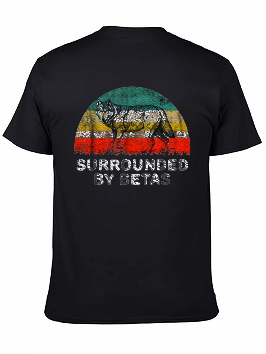 Camiseta Hombre Lobo Rodeado de Betas