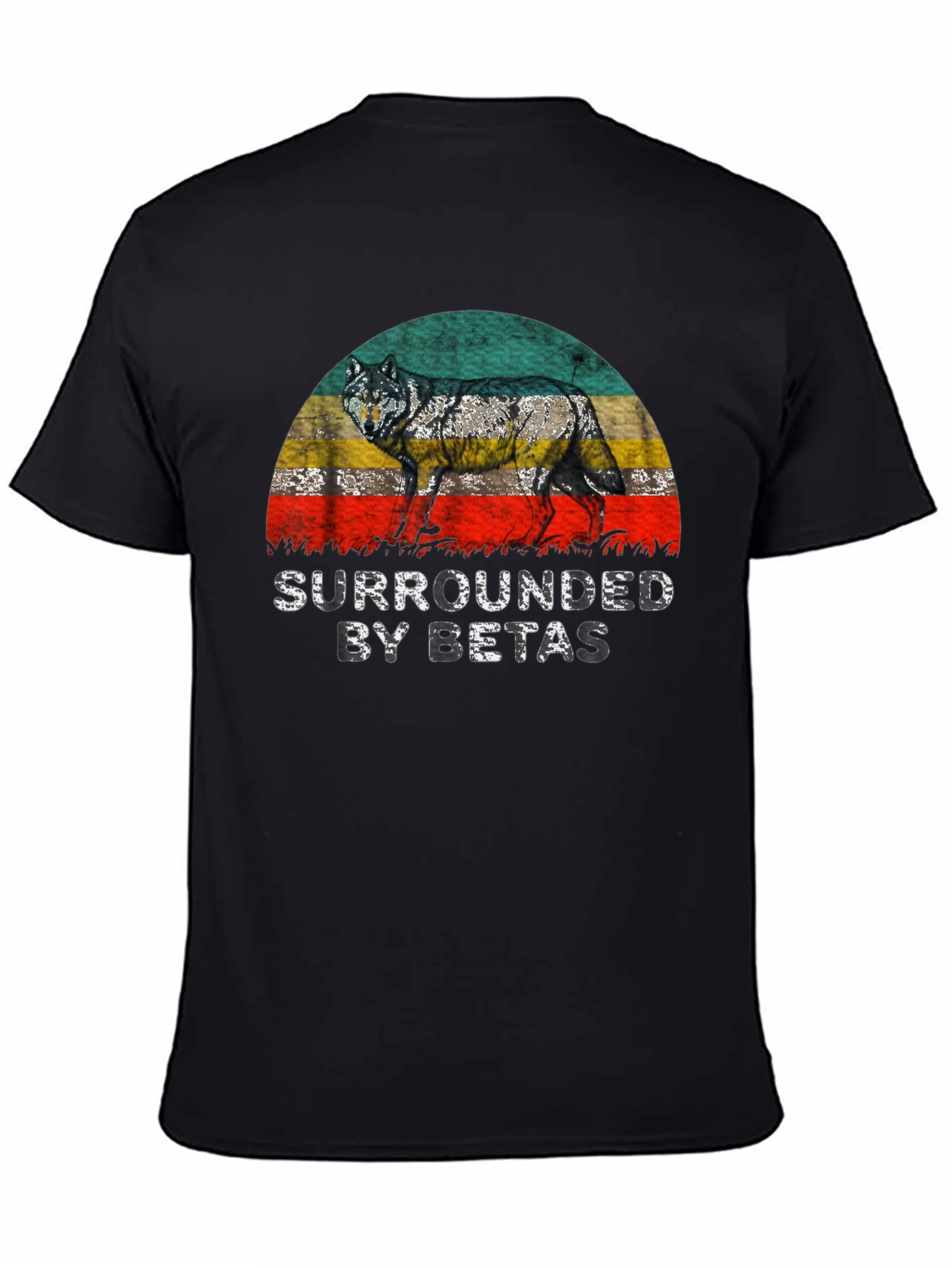 Camiseta Hombre Lobo Rodeado de Betas