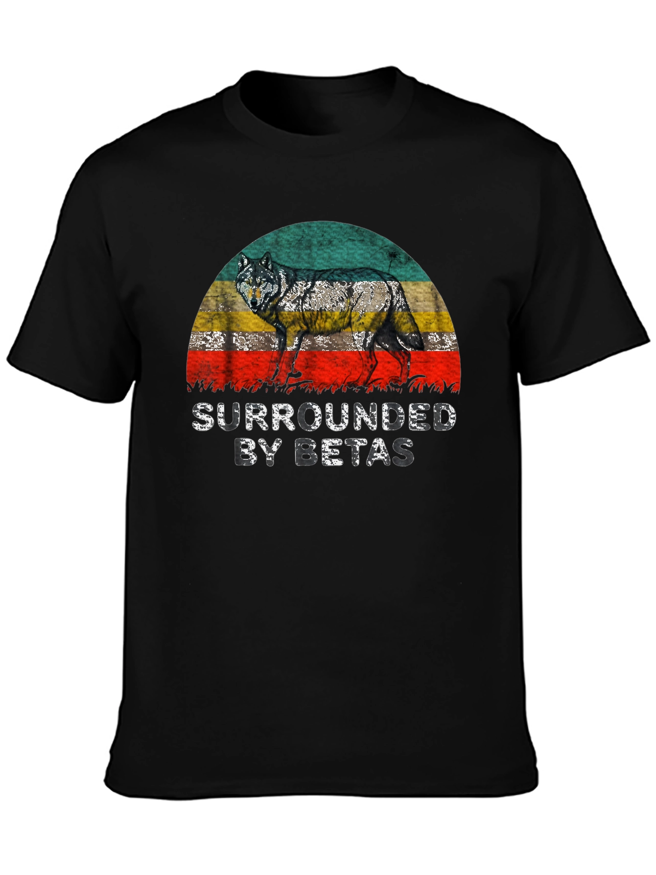 Camiseta Hombre Lobo Rodeado de Betas