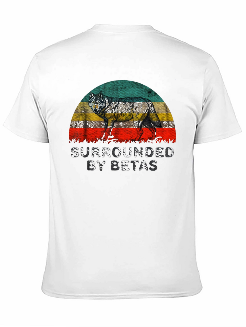 Camiseta Hombre Lobo Rodeado de Betas