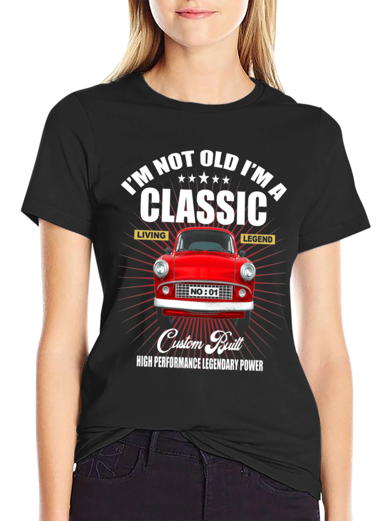 Camiseta Clásica para Hombre - Diseño de Coche Antiguo
