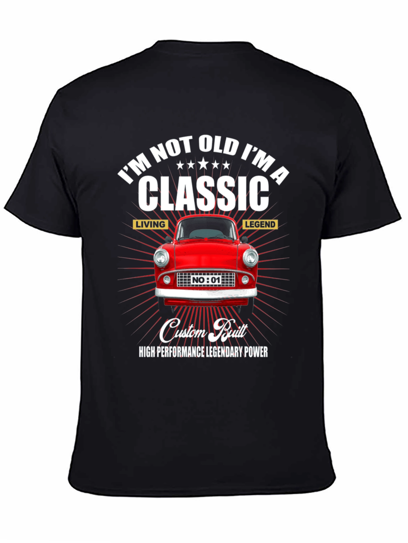 Camiseta Clásica para Hombre - Diseño de Coche Antiguo