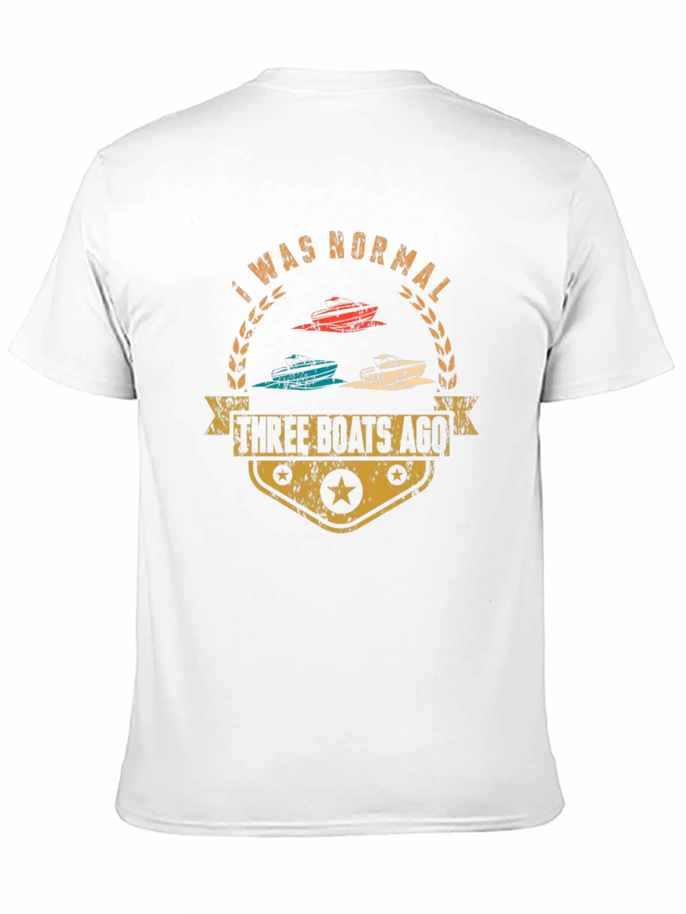 Camiseta Hombre I Was Normal Three Boats Ago Negra