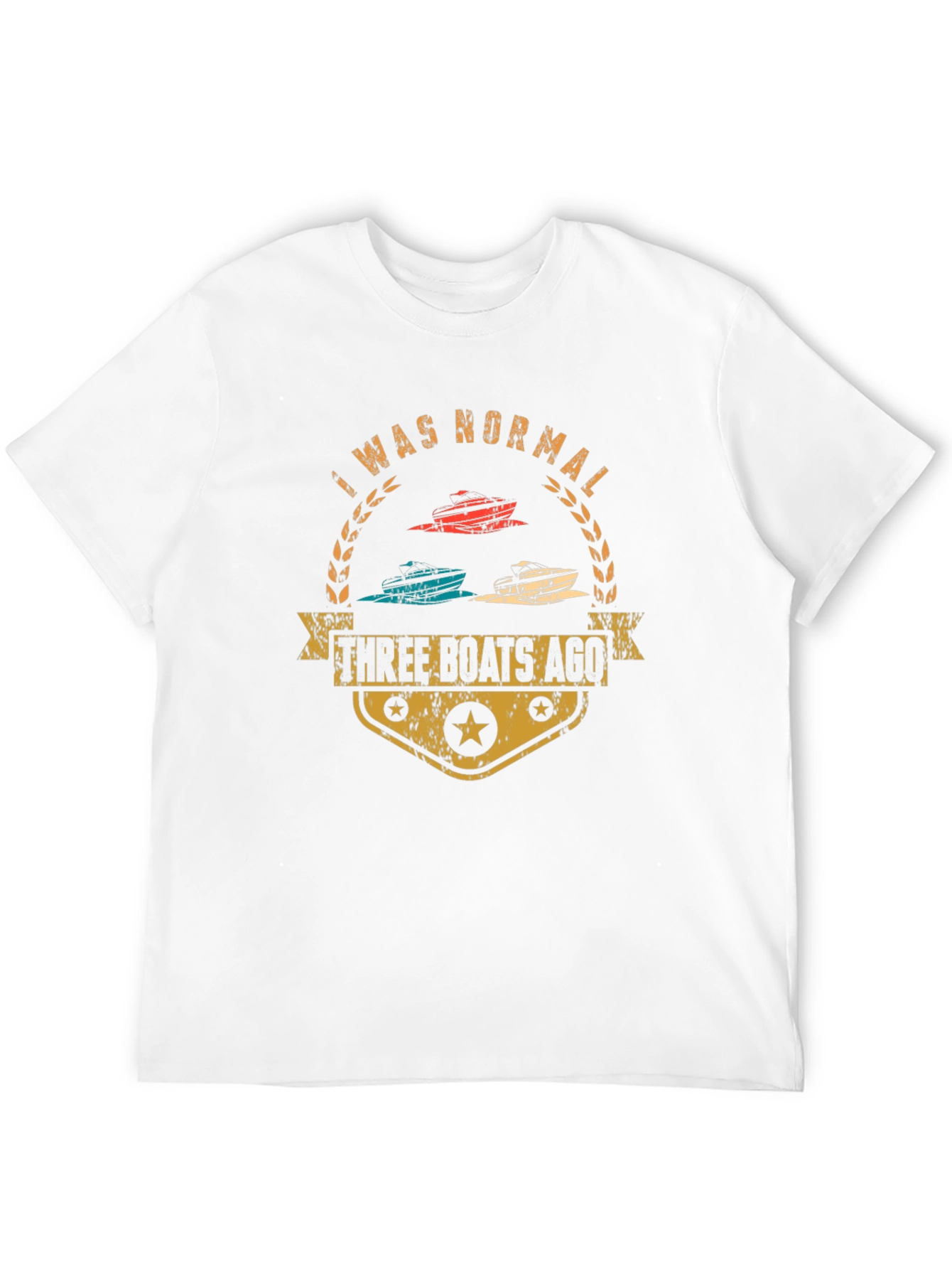 Camiseta Hombre I Was Normal Three Boats Ago Negra