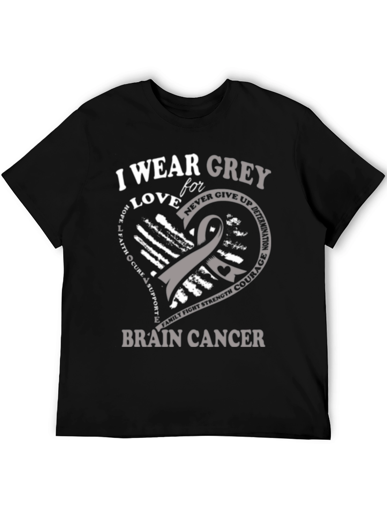 Camiseta Concientización Cáncer Cerebral - Vistiendo Gris