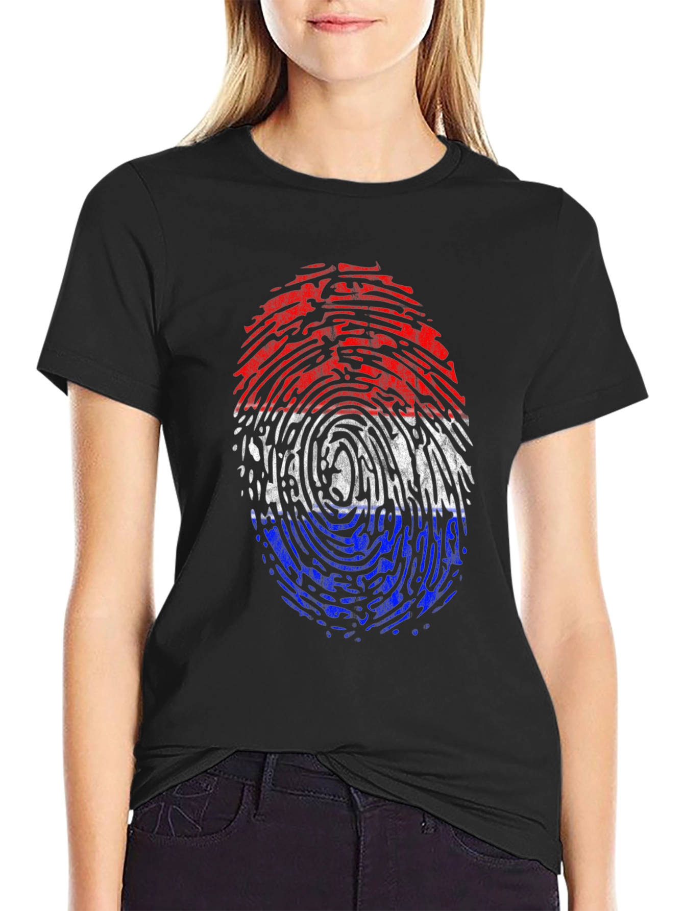 Camiseta Hombre Huella Bandera
