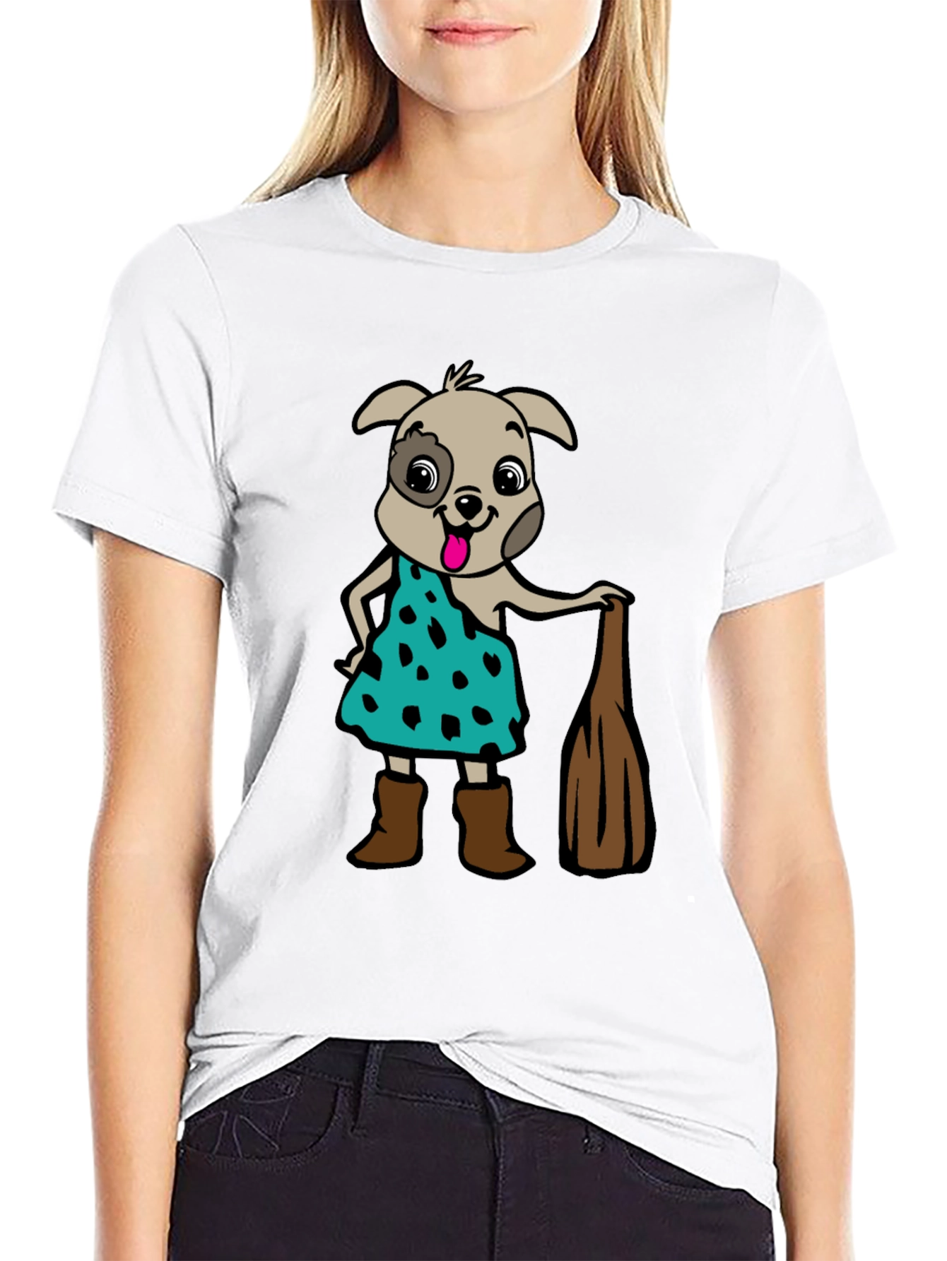 Camiseta Hombre Diseño Perro Picapiedra