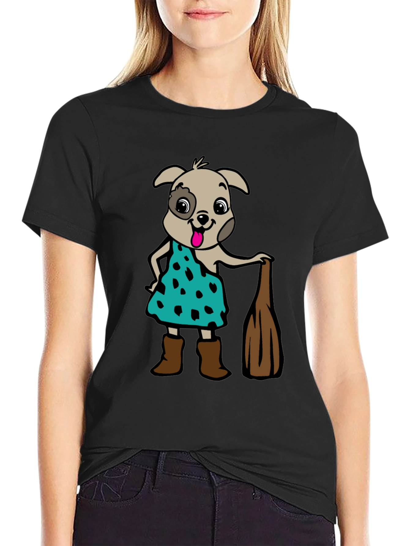 Camiseta Hombre Diseño Perro Picapiedra