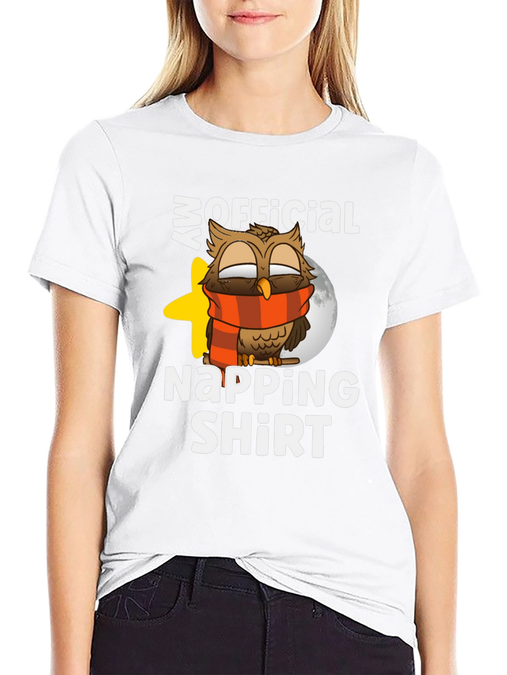 Camiseta Divertida de Búho para Siesta