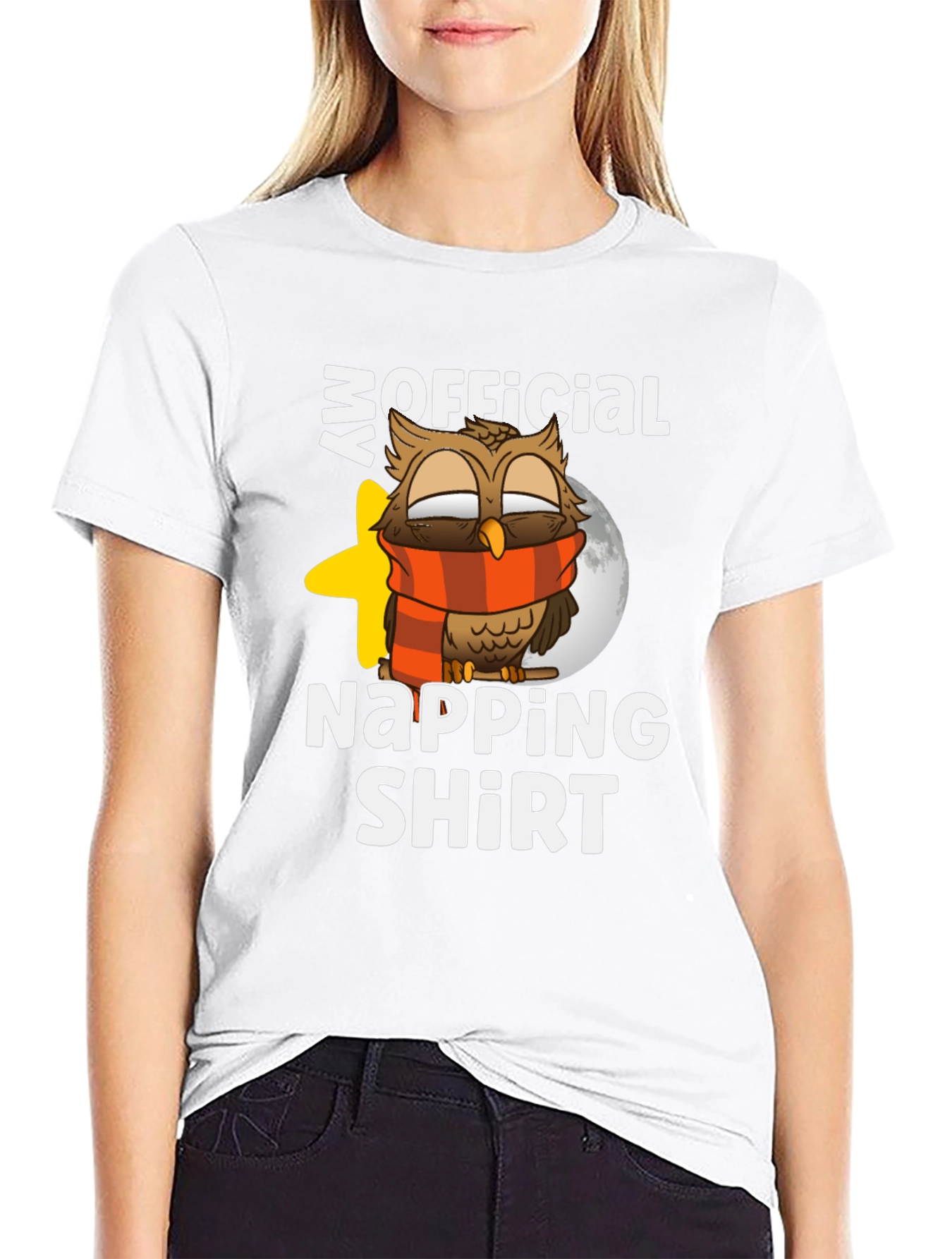 Camiseta Divertida de Búho para Siesta