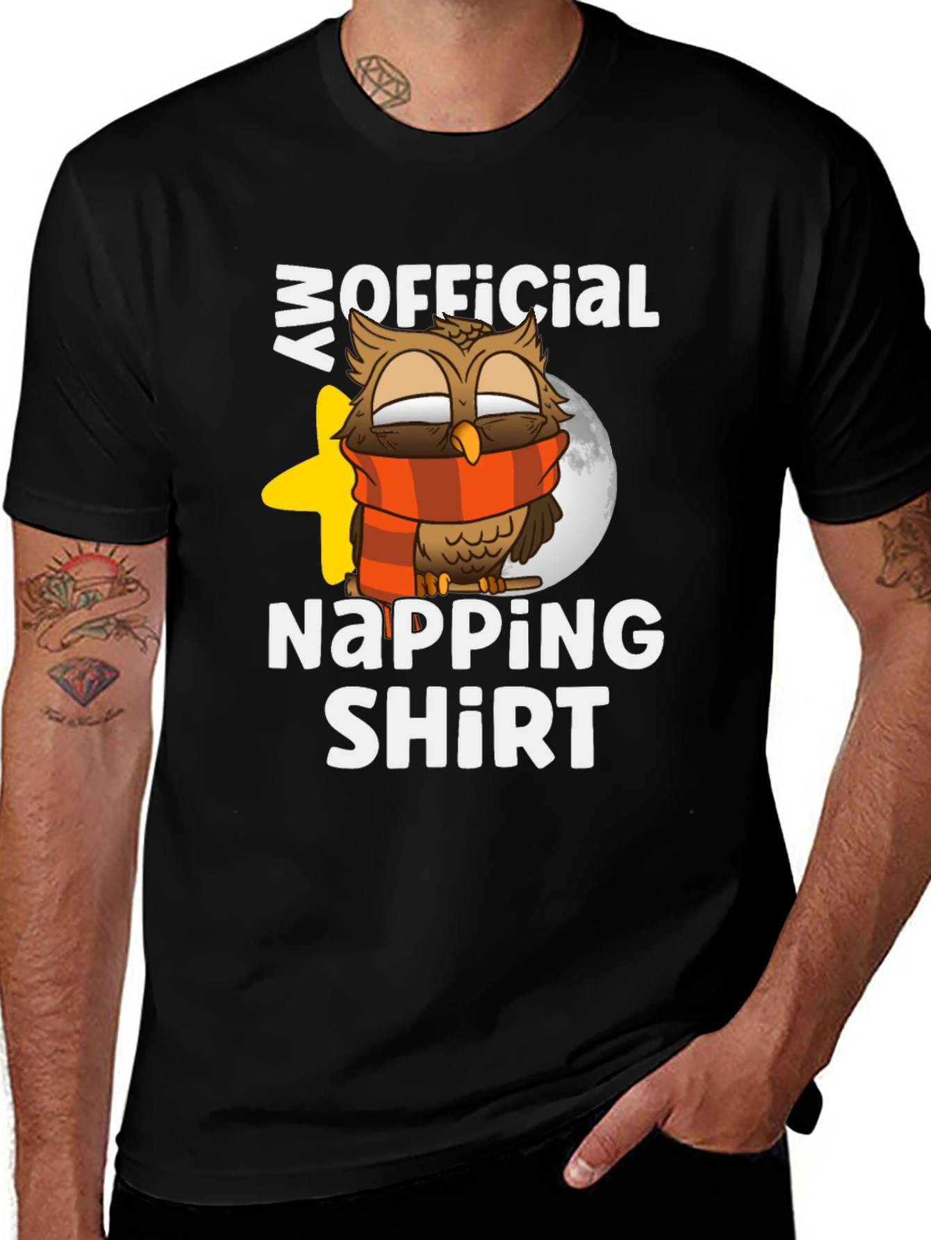 Camiseta Divertida de Búho para Siesta