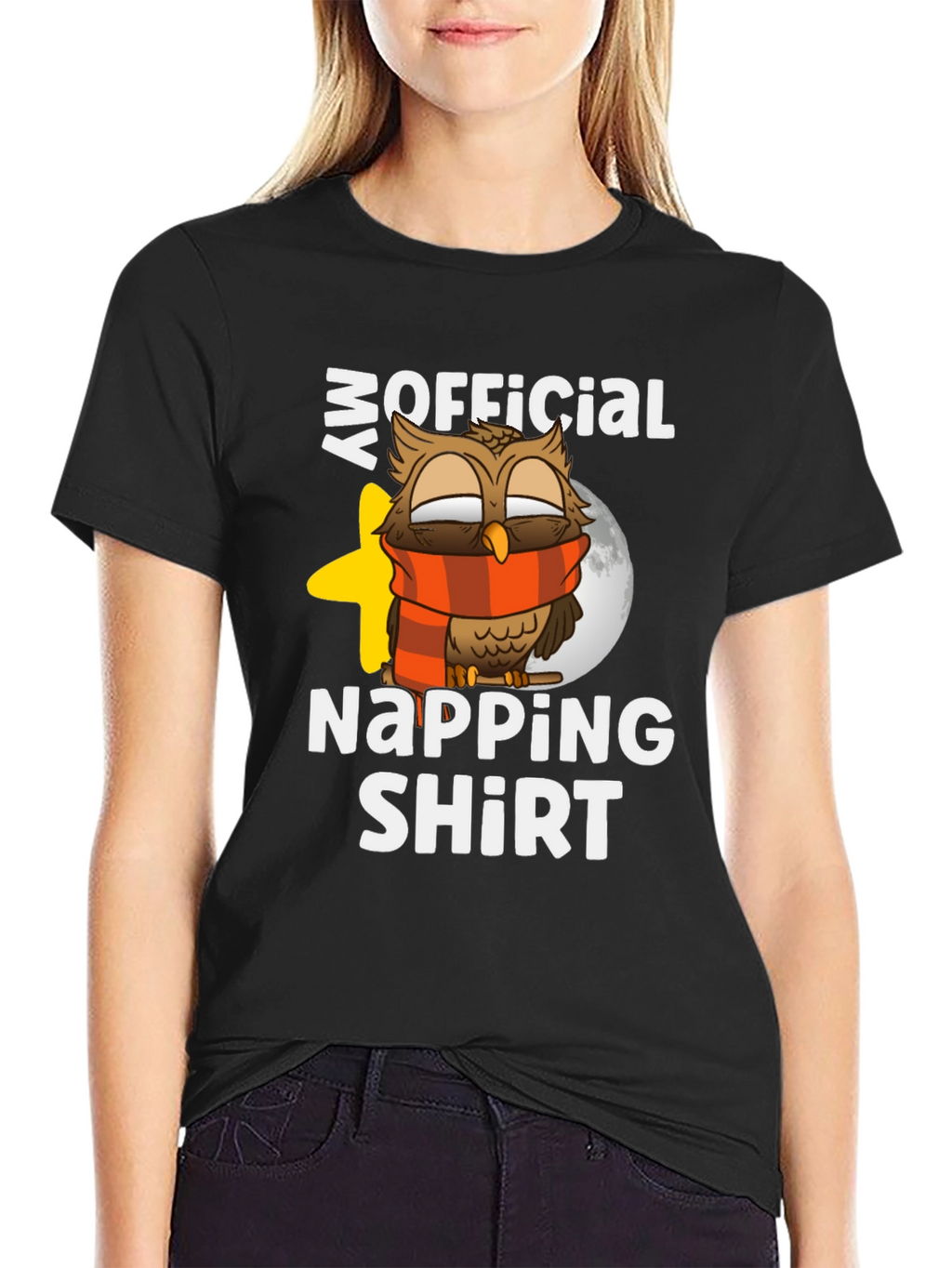 Camiseta Divertida de Búho para Siesta