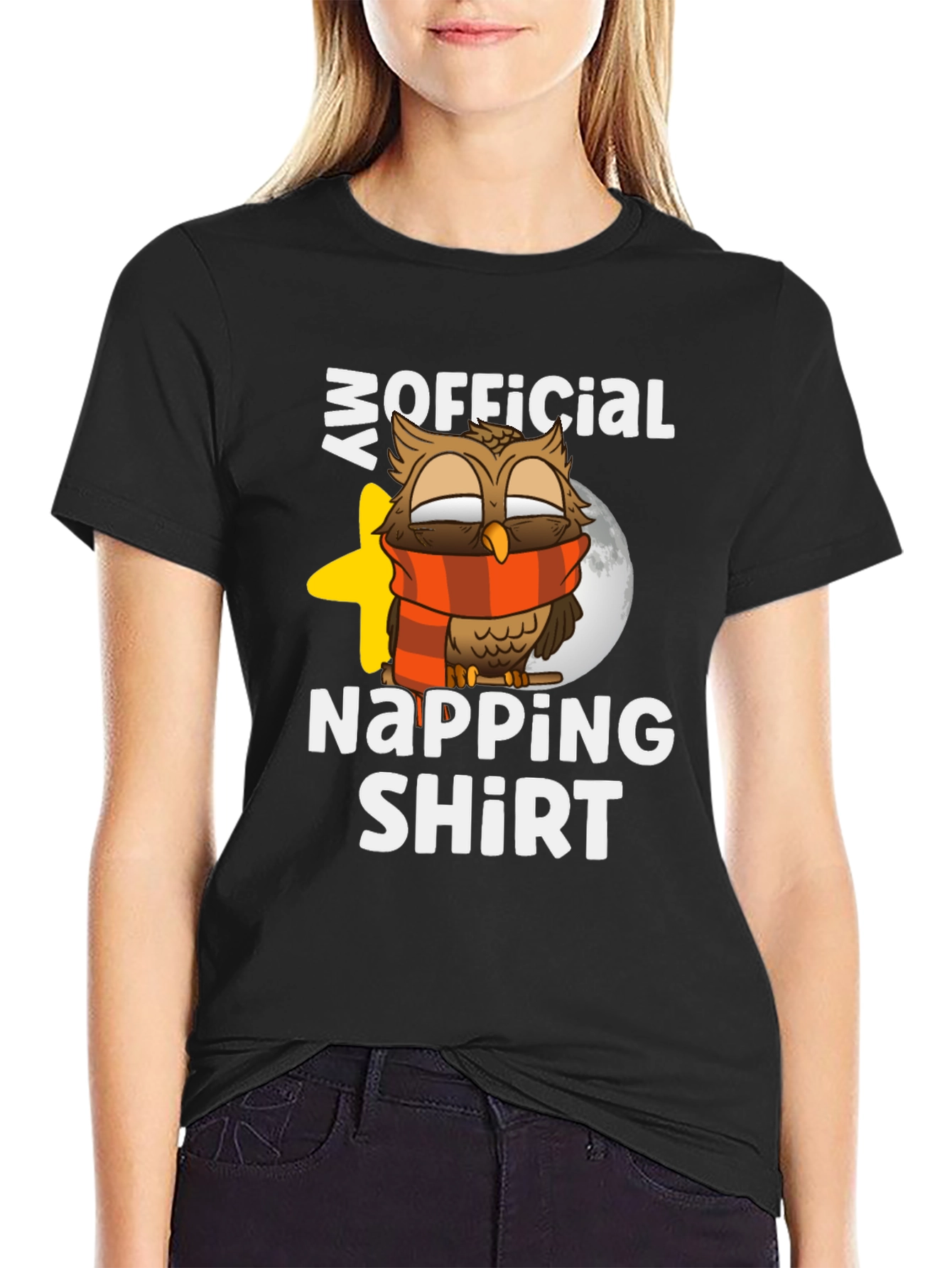 Camiseta Divertida de Búho para Siesta