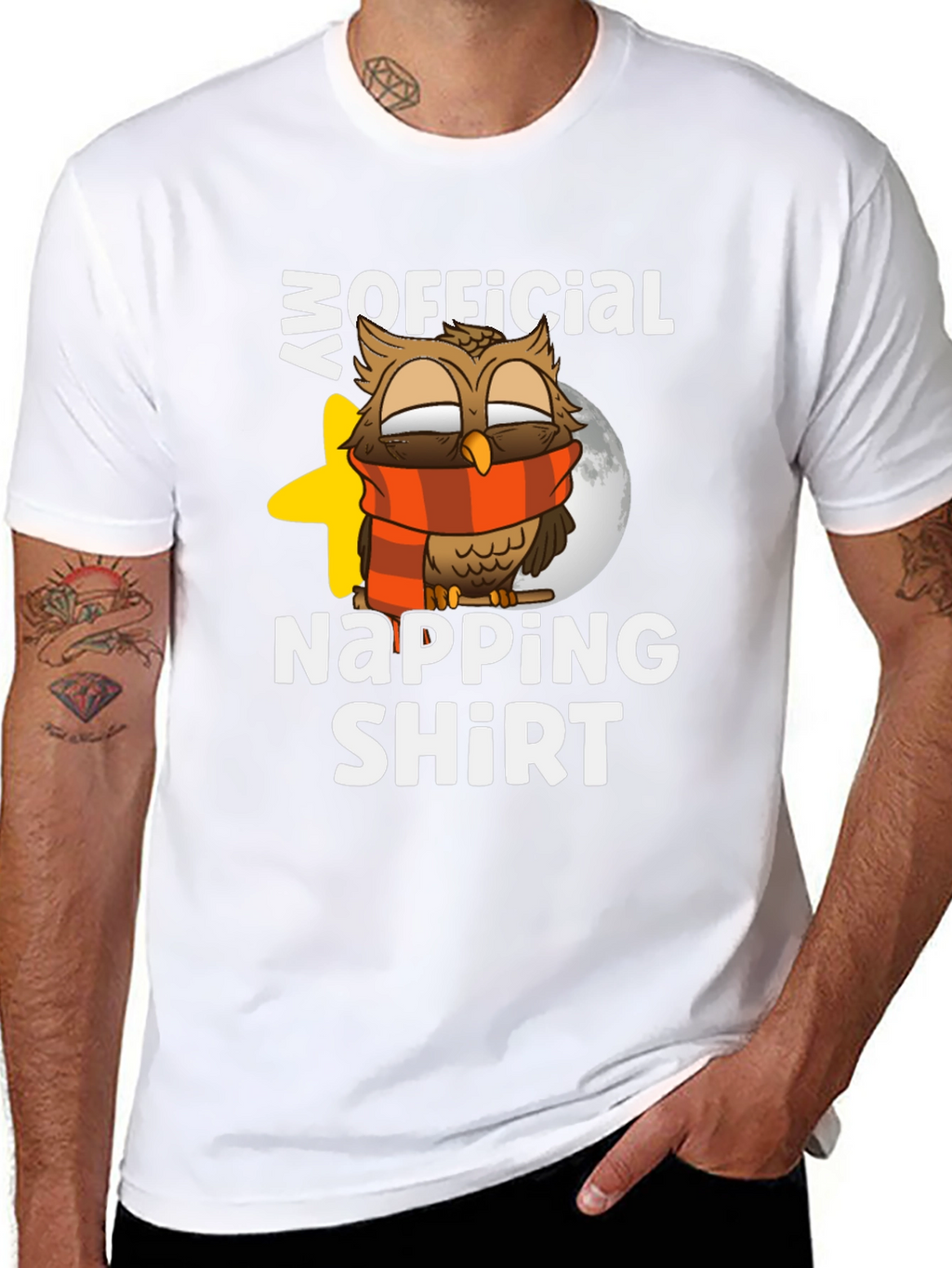 Camiseta Divertida de Búho para Siesta