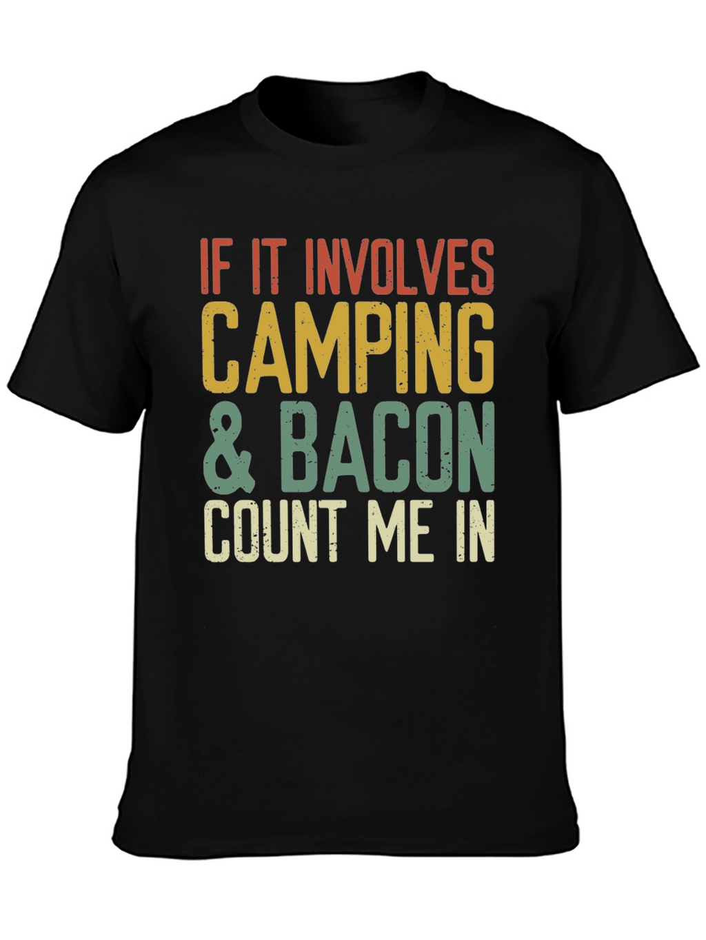 Camiseta Camping & Bacon - ¡Cuenta Conmigo!