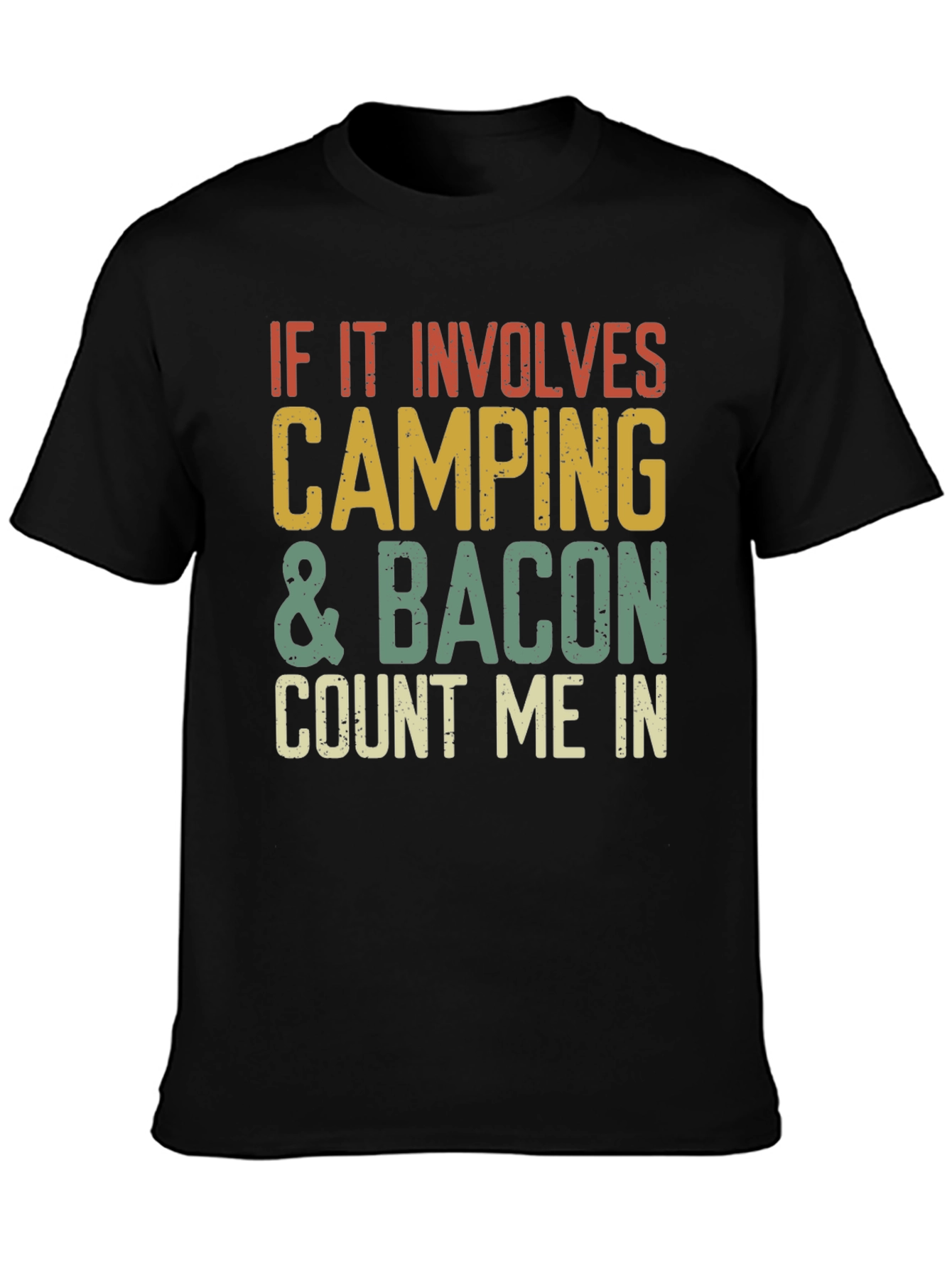 Camiseta Camping & Bacon - ¡Cuenta Conmigo!