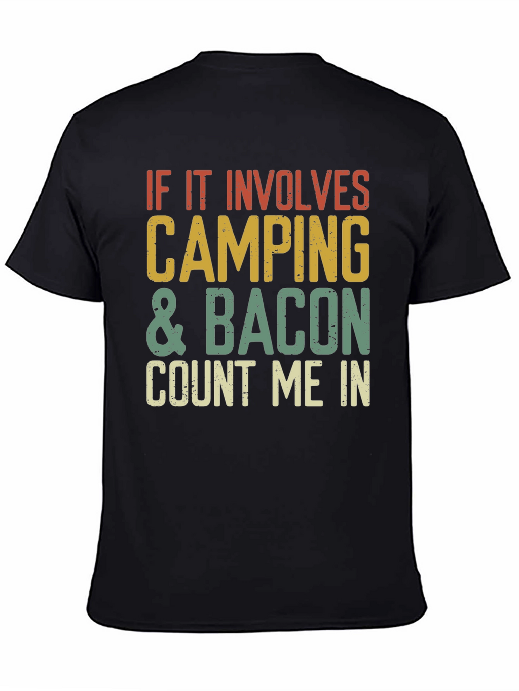 Camiseta Camping & Bacon - ¡Cuenta Conmigo!