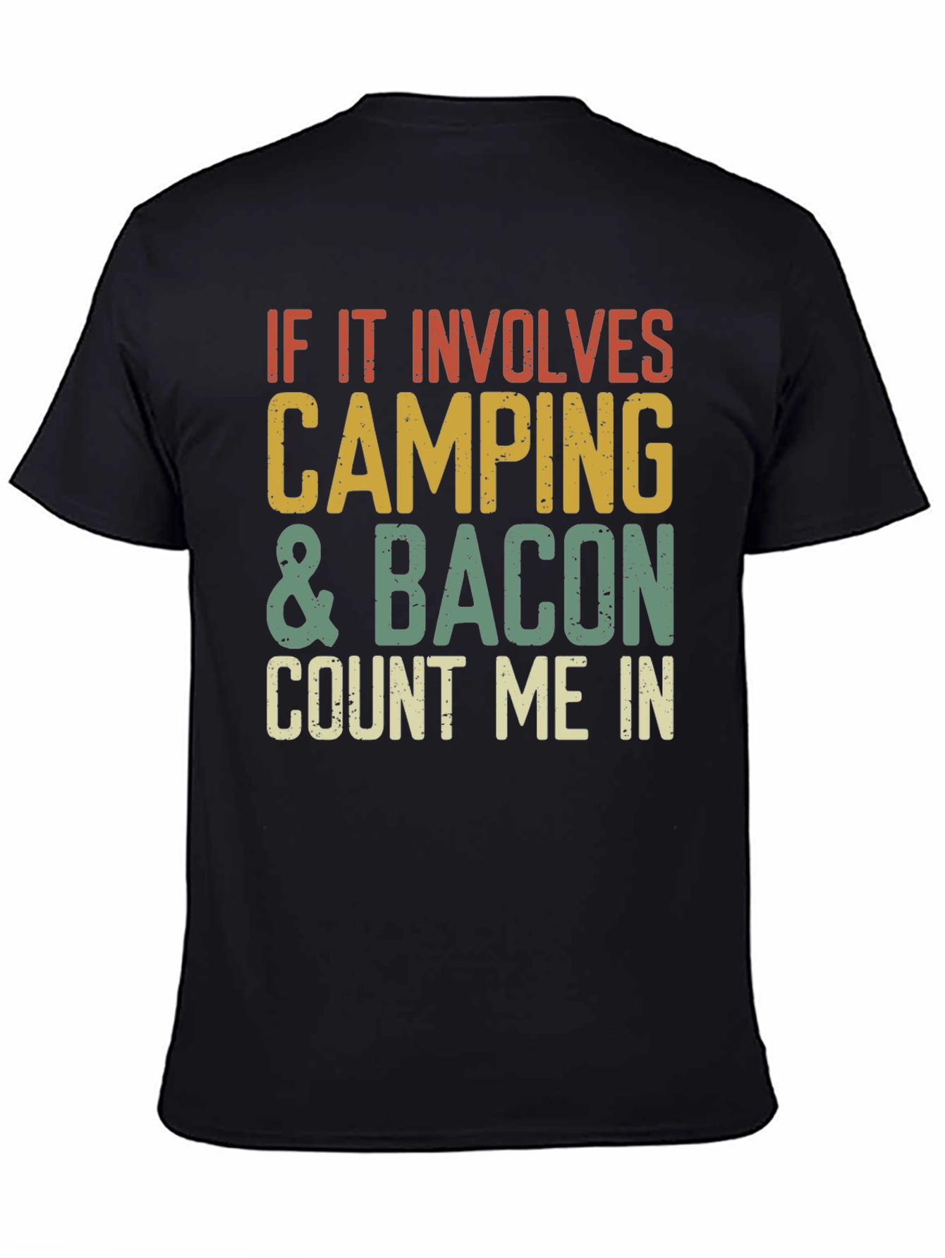Camiseta Camping & Bacon - ¡Cuenta Conmigo!