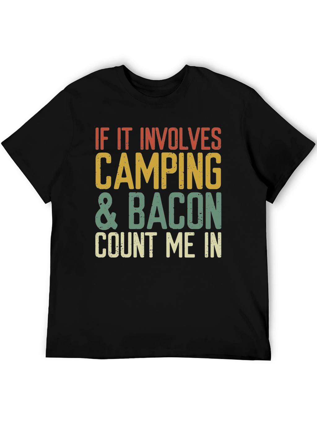 Camiseta Camping & Bacon - ¡Cuenta Conmigo!