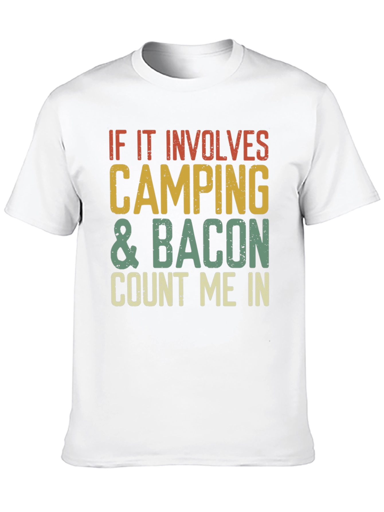 Camiseta Camping & Bacon - ¡Cuenta Conmigo!
