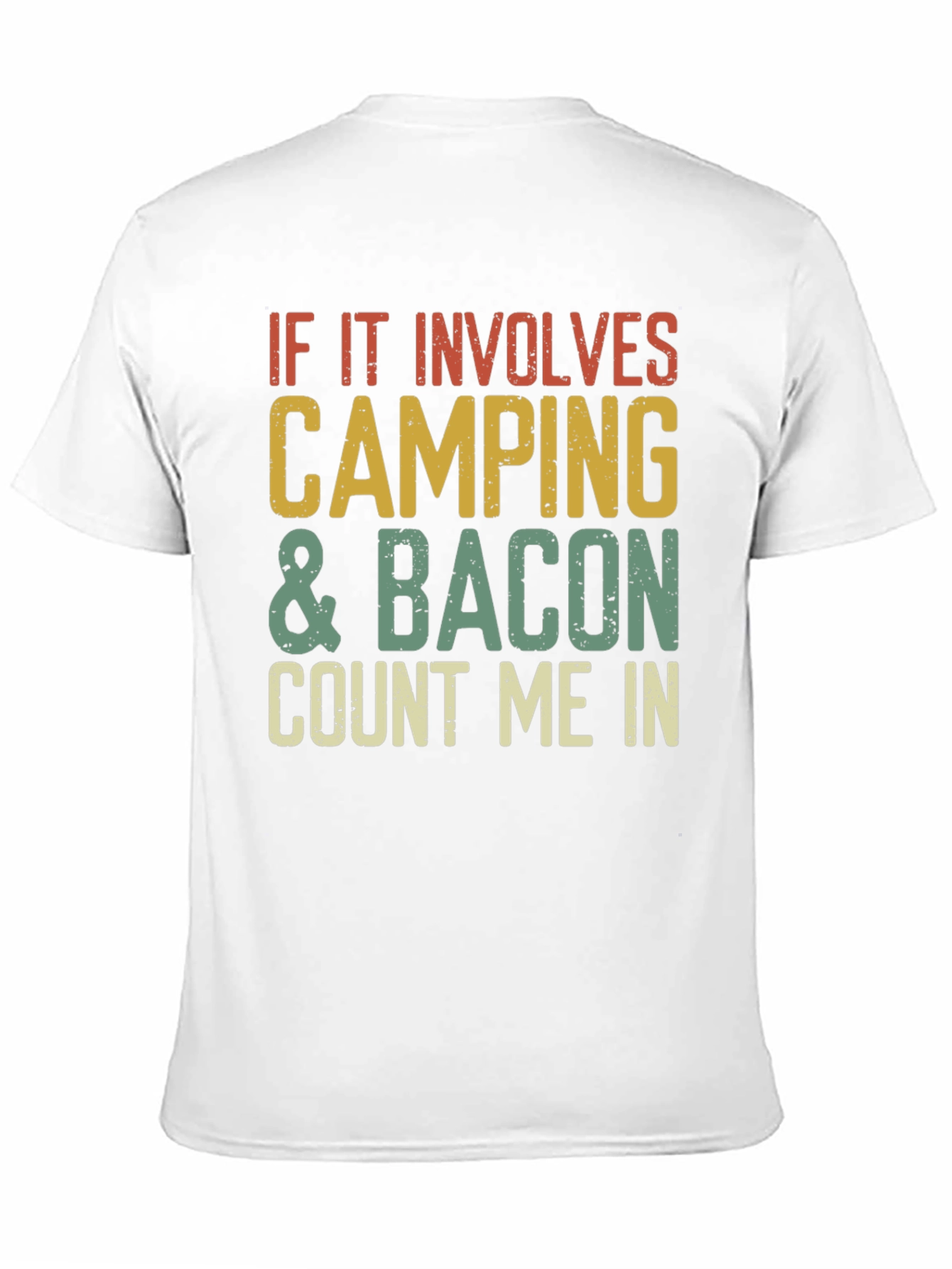 Camiseta Camping & Bacon - ¡Cuenta Conmigo!