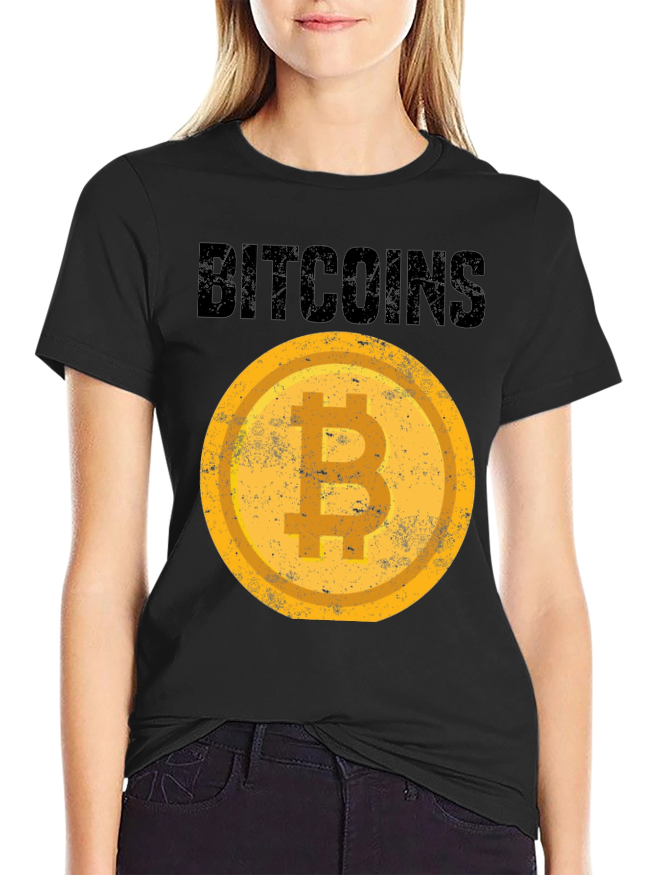 Camiseta Bitcoin Estampada - Diseño Moderno