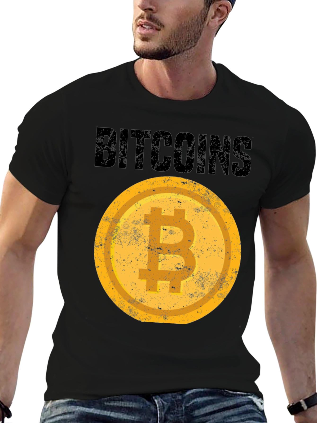 Camiseta Bitcoin Estampada - Diseño Moderno