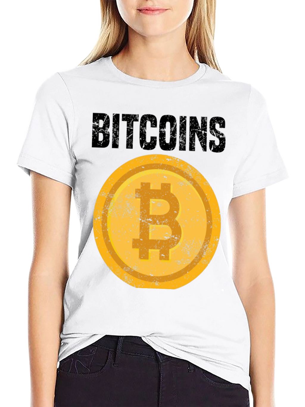 Camiseta Bitcoin Estampada - Diseño Moderno