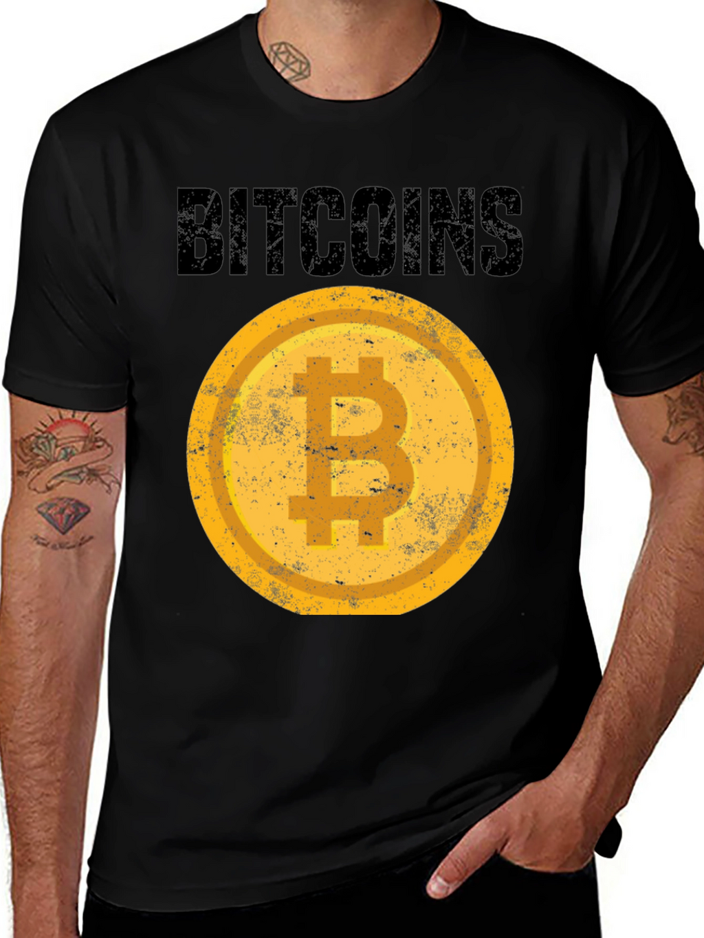 Camiseta Bitcoin Estampada - Diseño Moderno