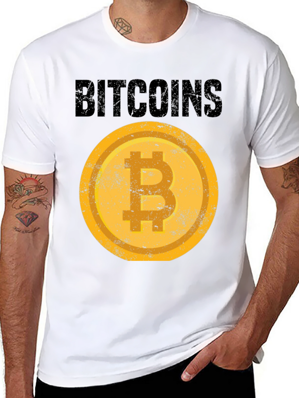 Camiseta Bitcoin Estampada - Diseño Moderno