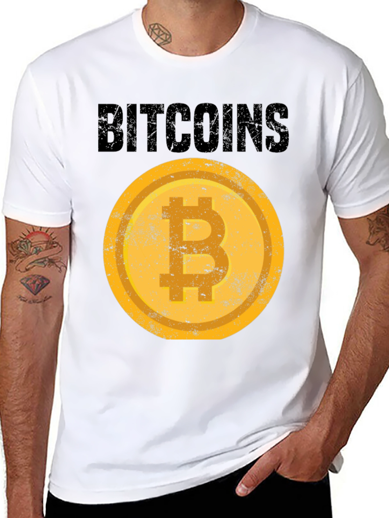 Camiseta Bitcoin Estampada - Diseño Moderno