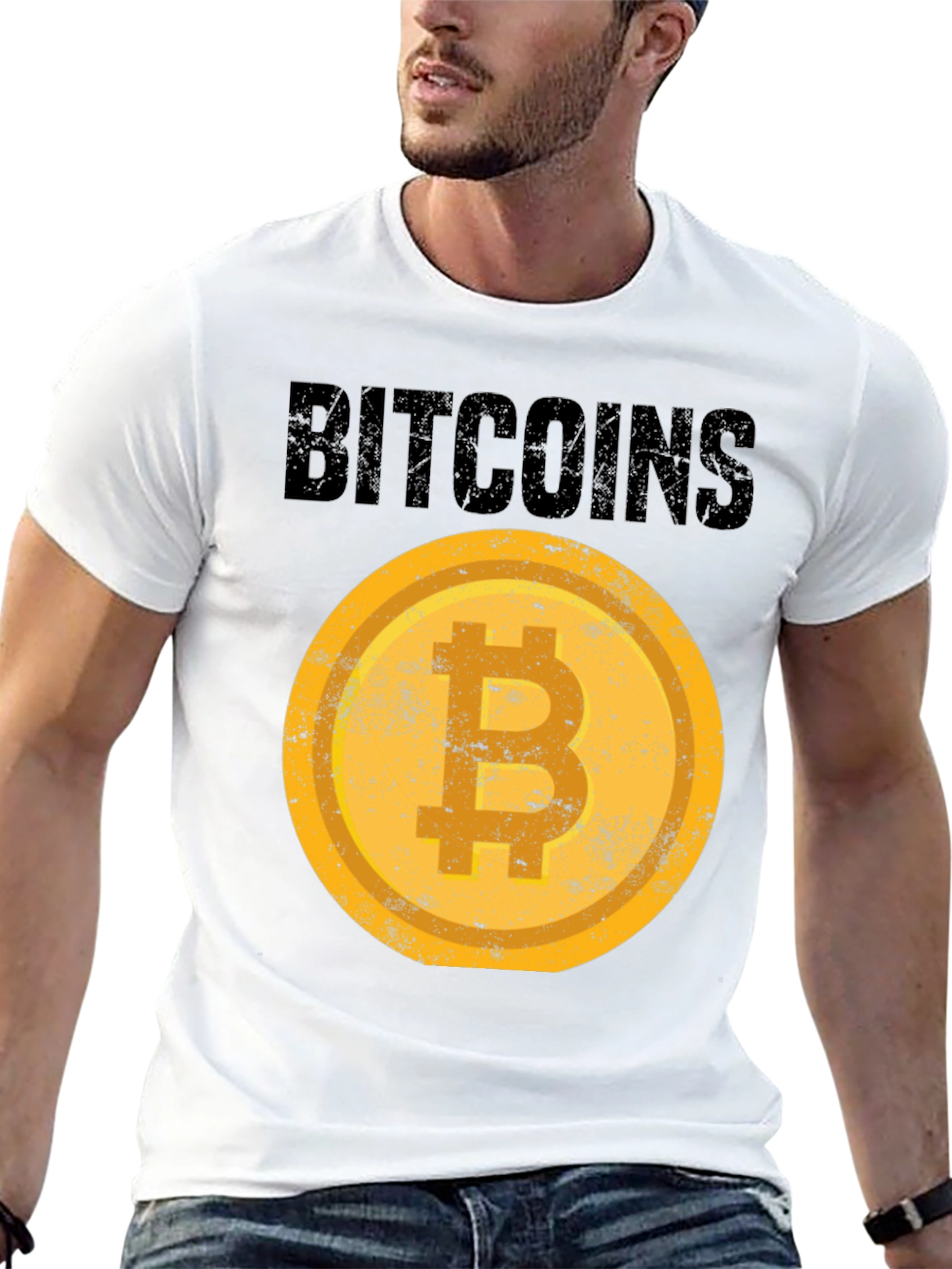 Camiseta Bitcoin Estampada - Diseño Moderno