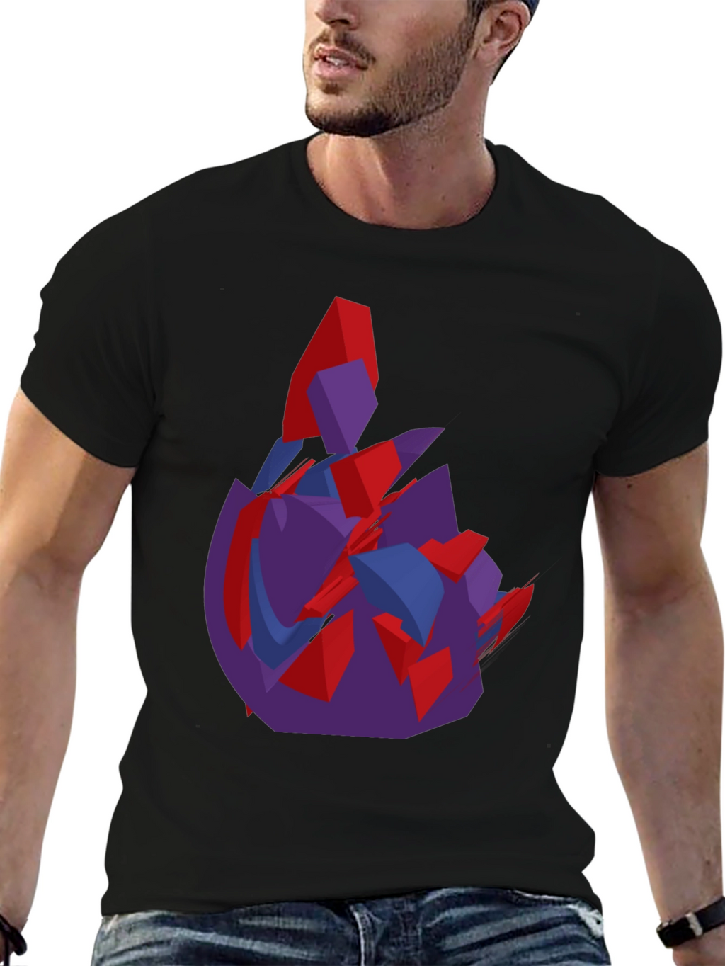 Camiseta Hombre Diseño Abstracto Moderno