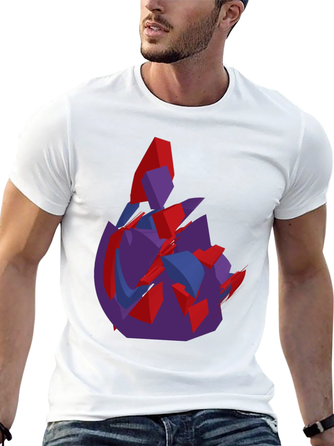 Camiseta Hombre Diseño Abstracto Moderno
