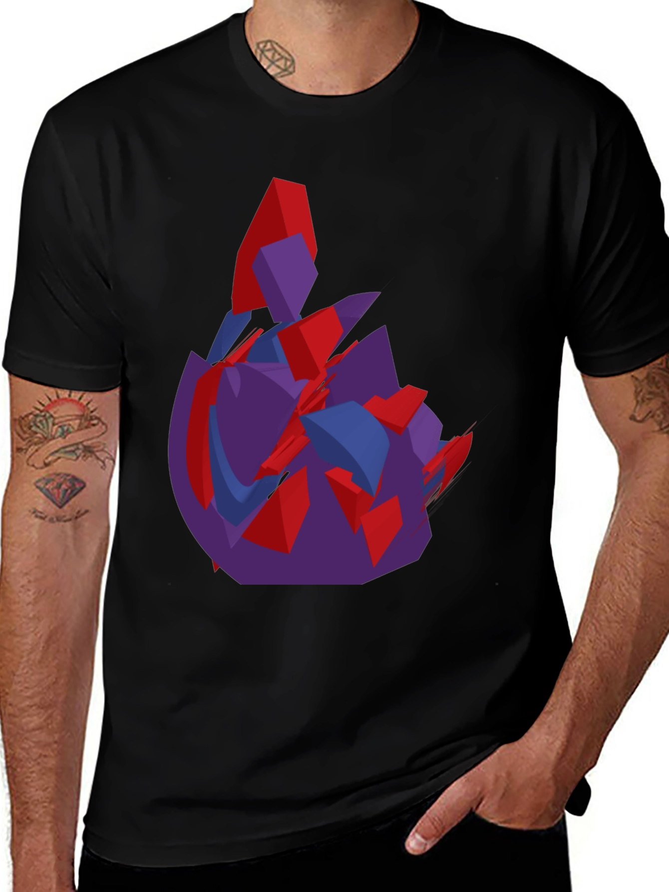 Camiseta Hombre Diseño Abstracto Moderno
