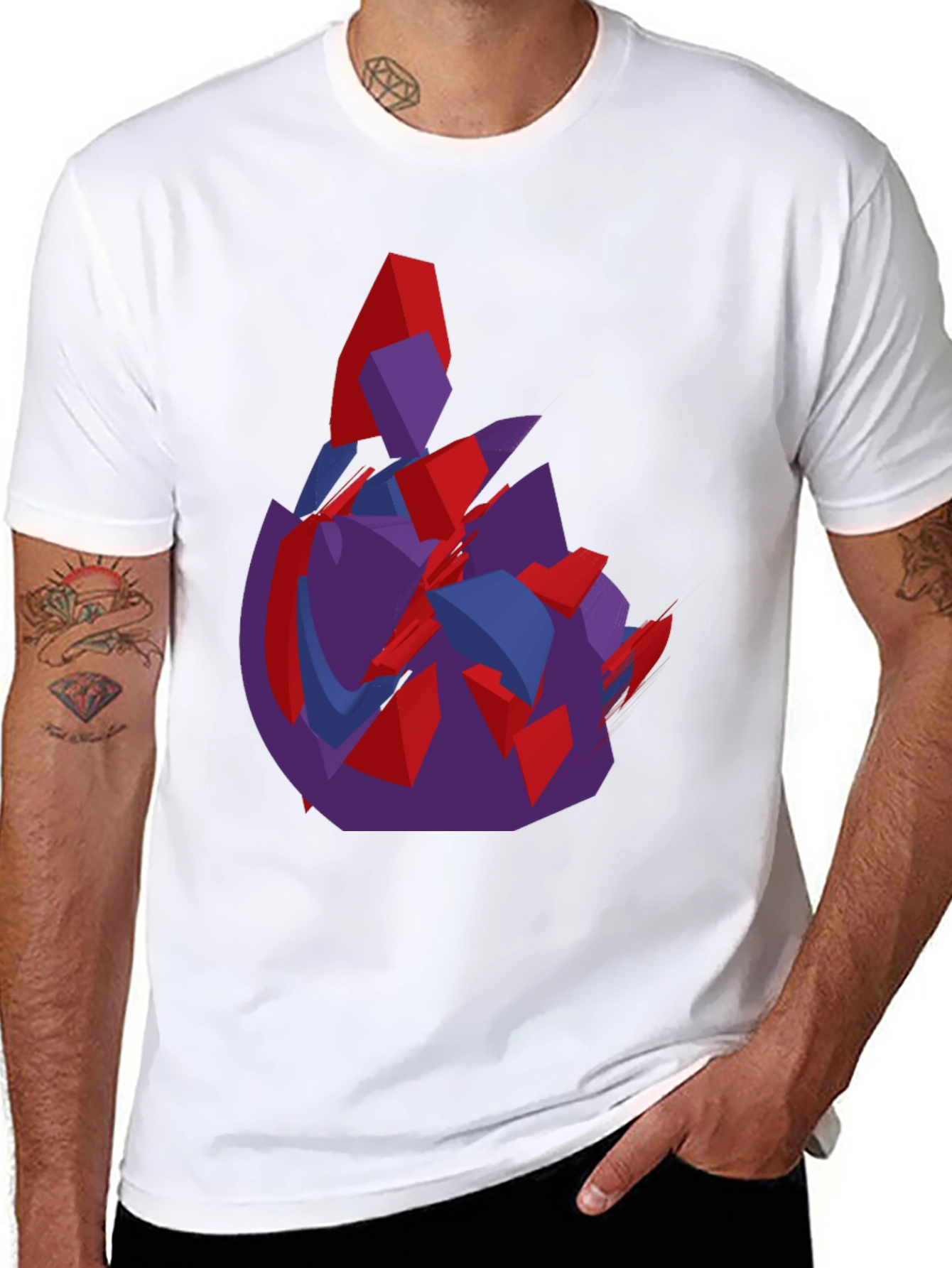 Camiseta Hombre Diseño Abstracto Moderno