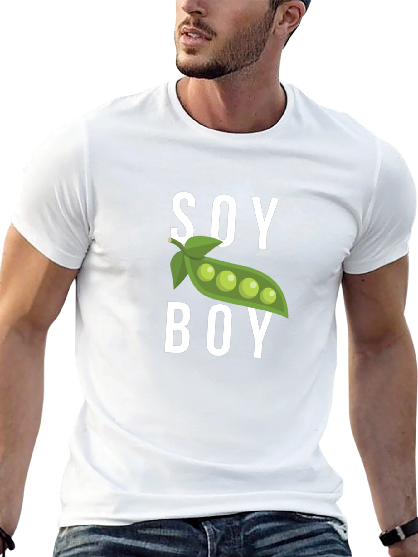 Camiseta Hombre Soy Boy Negra Algodón