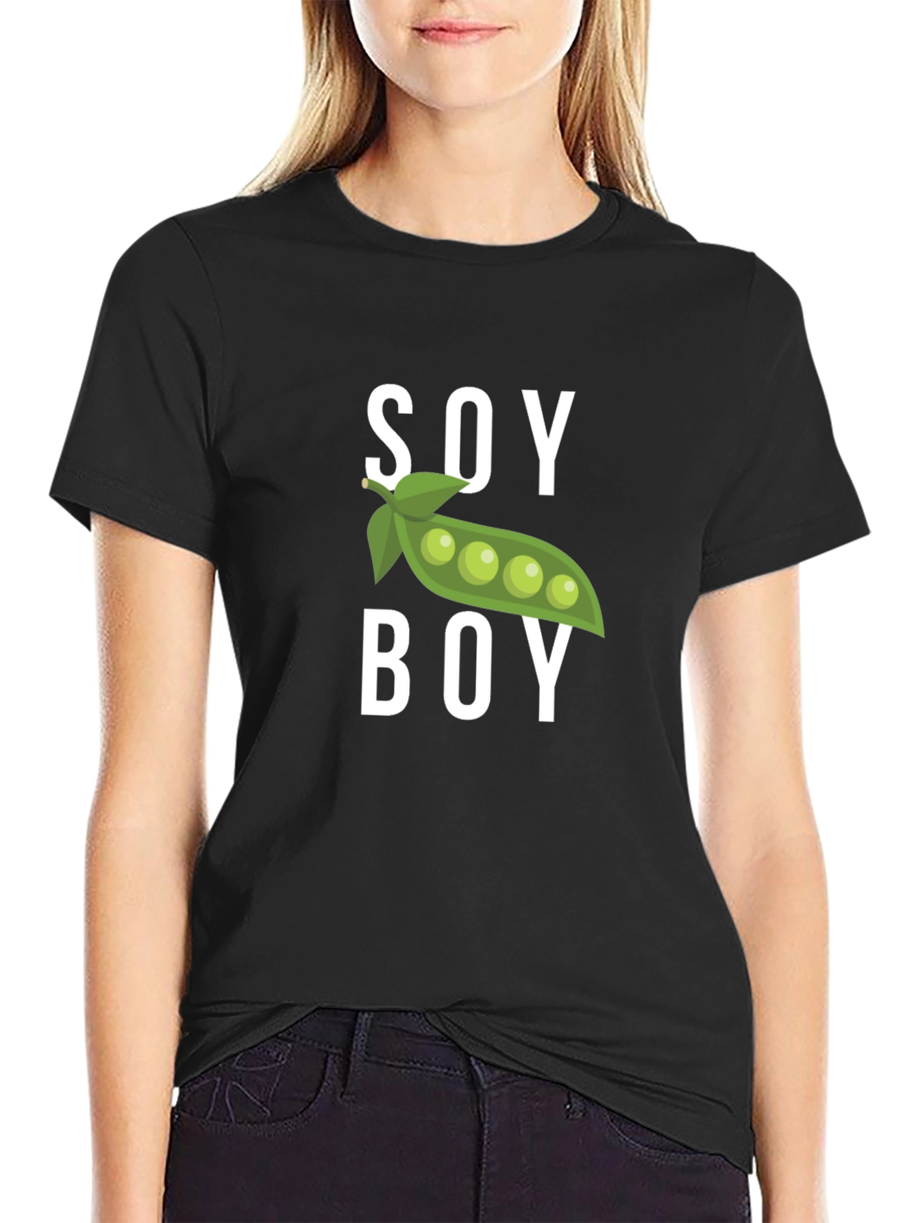 Camiseta Hombre Soy Boy Negra Algodón