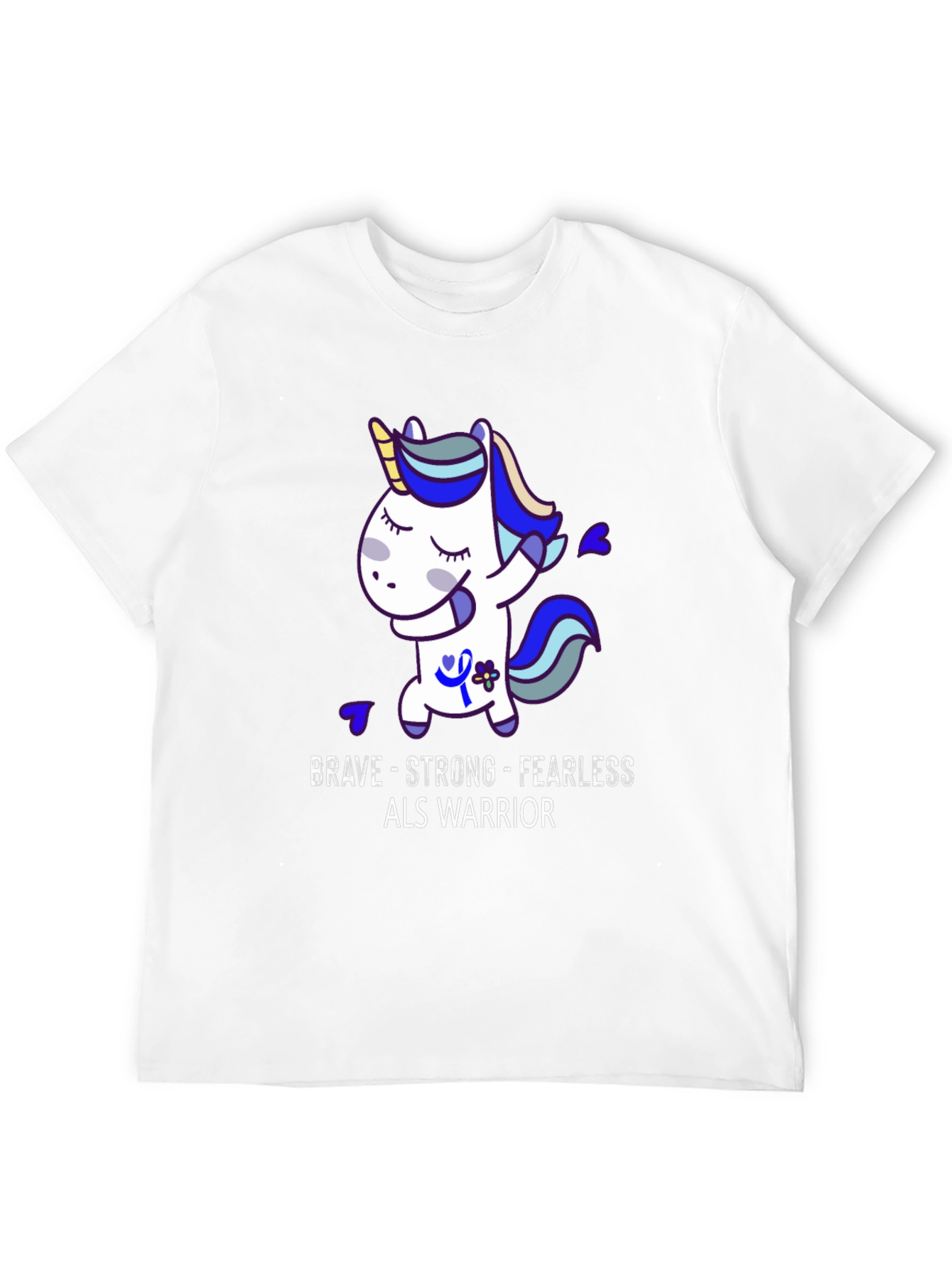 Camiseta ALS Warrior Unicornio - Valiente Fuerte Sin Miedo