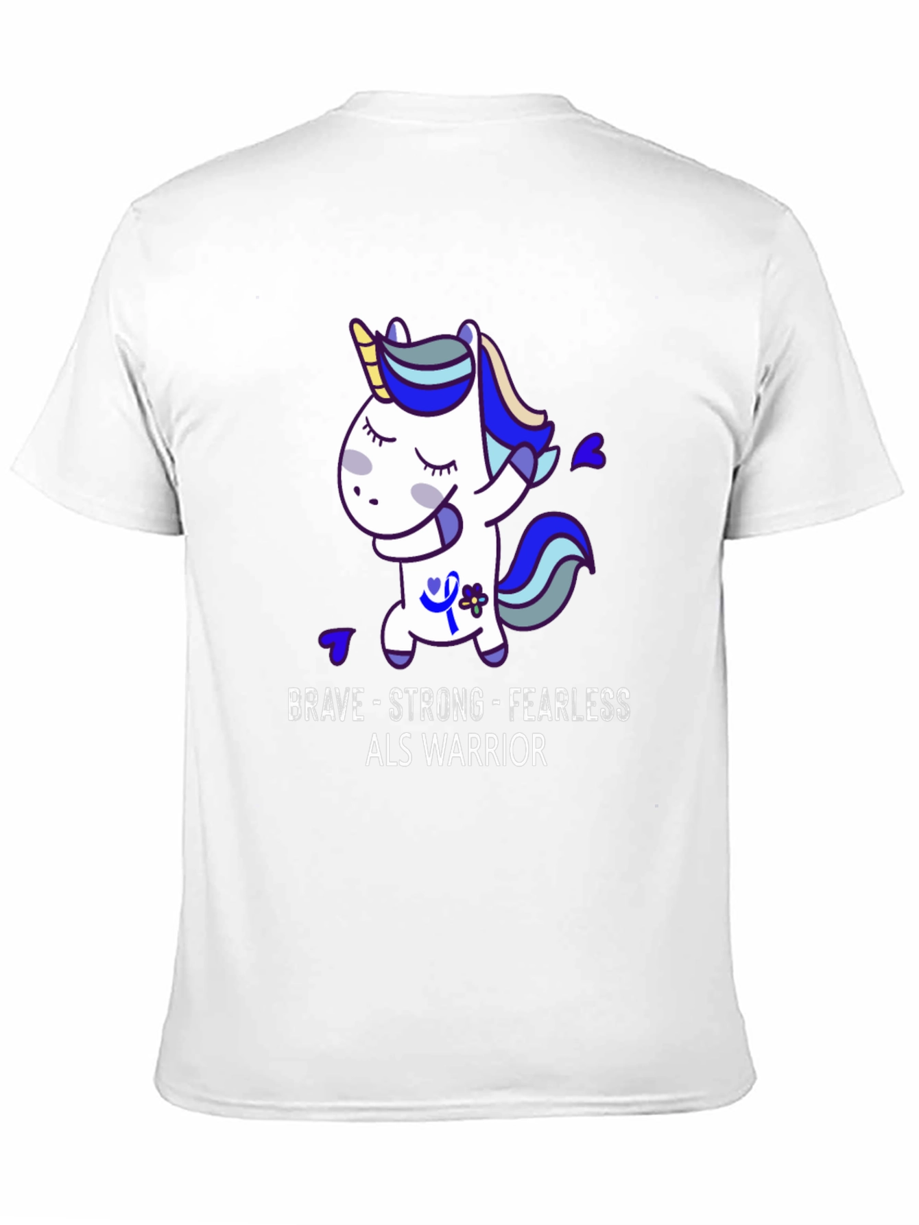 Camiseta ALS Warrior Unicornio - Valiente Fuerte Sin Miedo