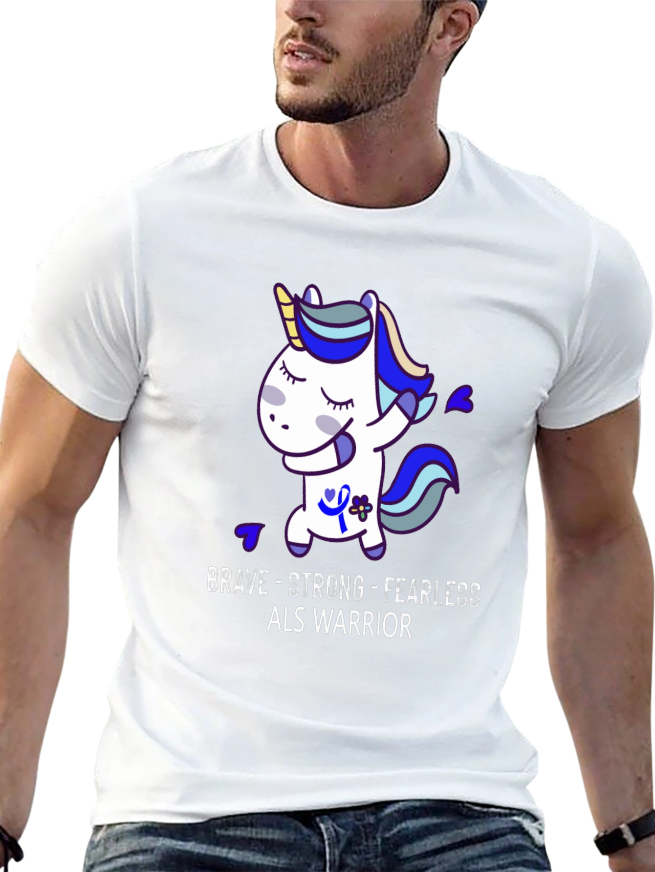 Camiseta ALS Warrior Unicornio - Valiente Fuerte Sin Miedo
