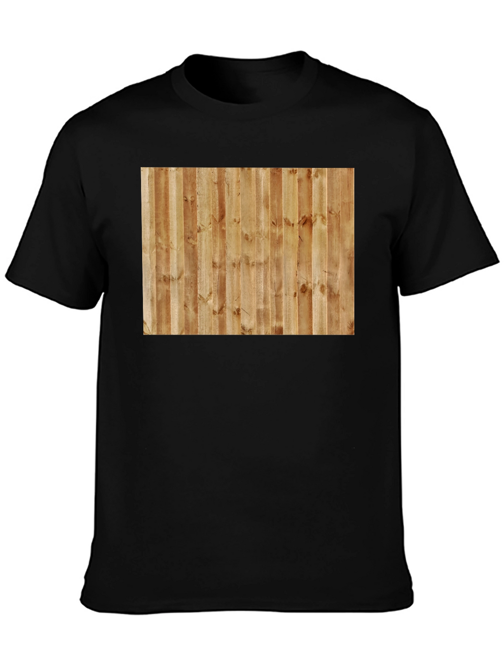 Camiseta Casual Hombre Diseño Madera Vertical