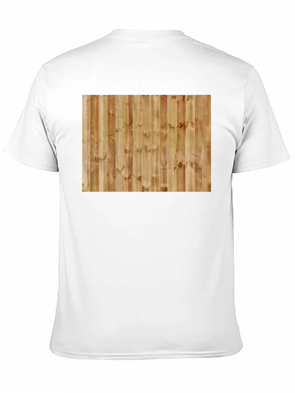 Camiseta Casual Hombre Diseño Madera Vertical
