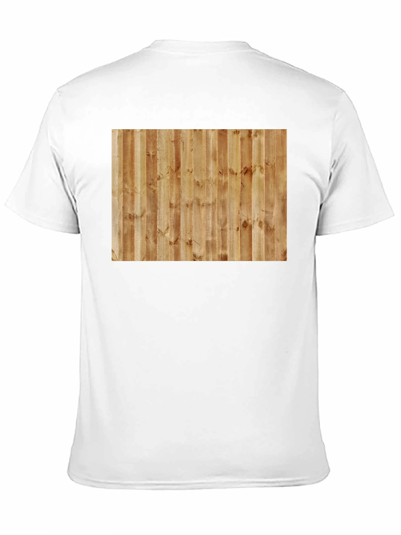 Camiseta Casual Hombre Diseño Madera Vertical