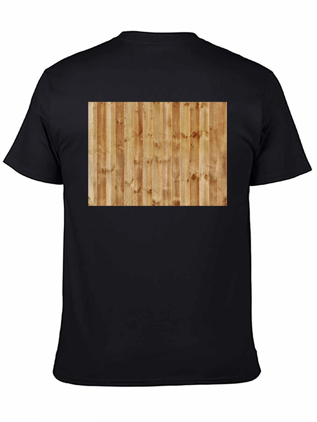 Camiseta Casual Hombre Diseño Madera Vertical